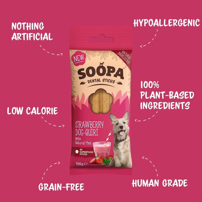 Soopa Dentals Jagodni Dog-Quiri 100g