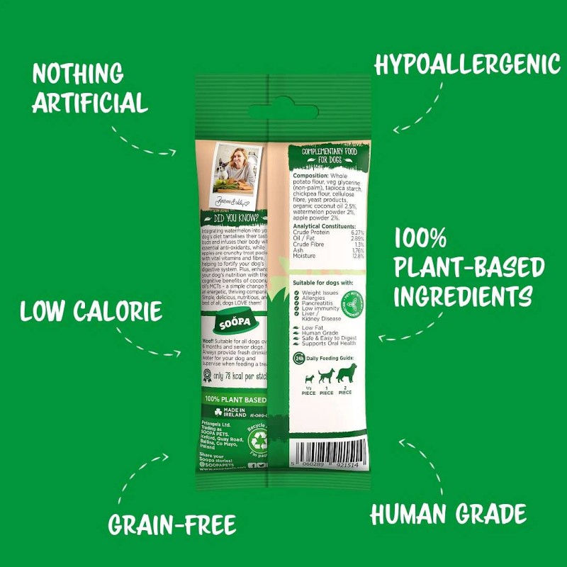 Soopa Dentals Lubenica in jabolko 100g